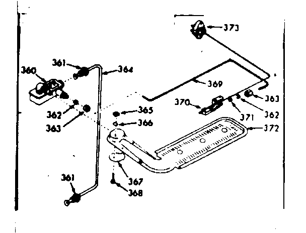 Kenmore 1037727020 upper oven burner section diagram