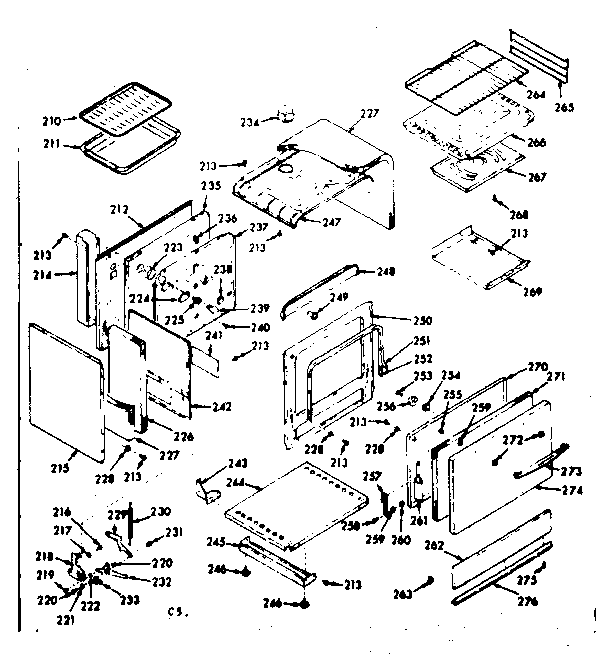 Kenmore 1037747040 lower body section diagram
