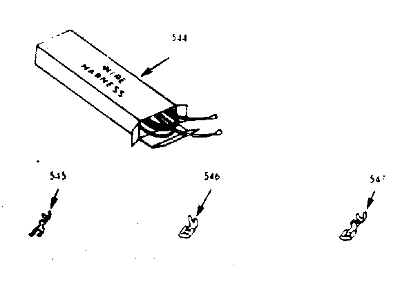 Kenmore 1037747040 wire harness & components diagram