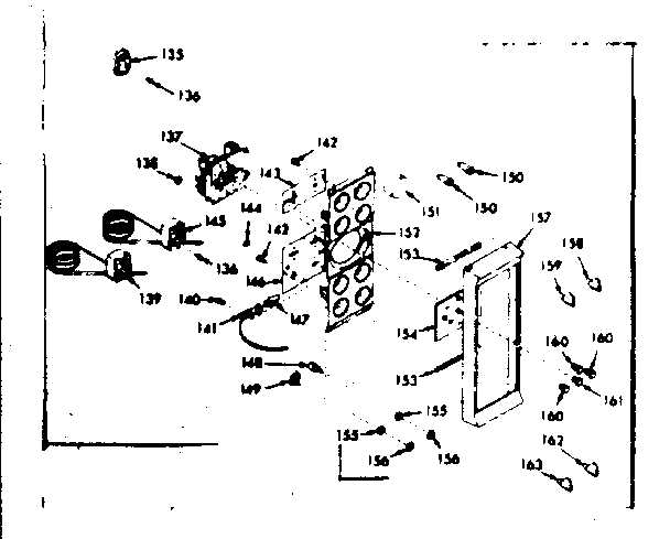 Kenmore 1037767000 control panel section diagram