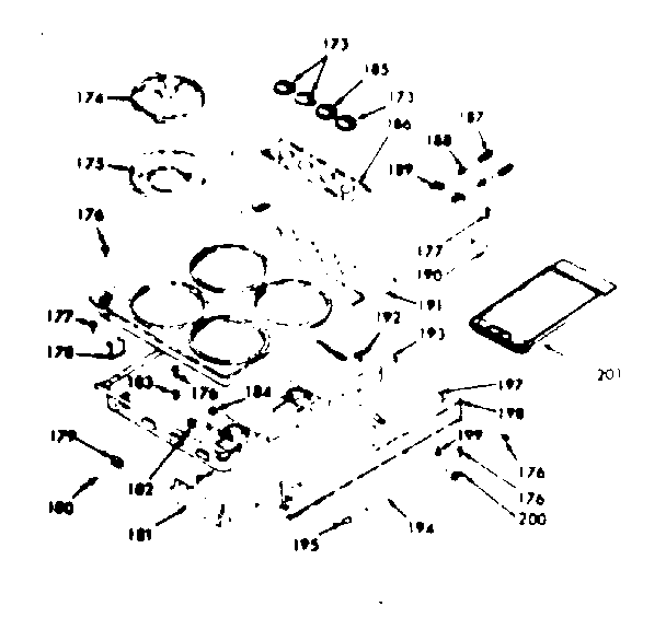 Kenmore 1037767000 main top section diagram