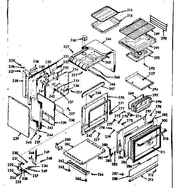 Kenmore 1037767000 lower body section diagram