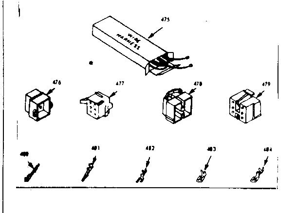 Kenmore 1037767000 wire harnesses and components diagram