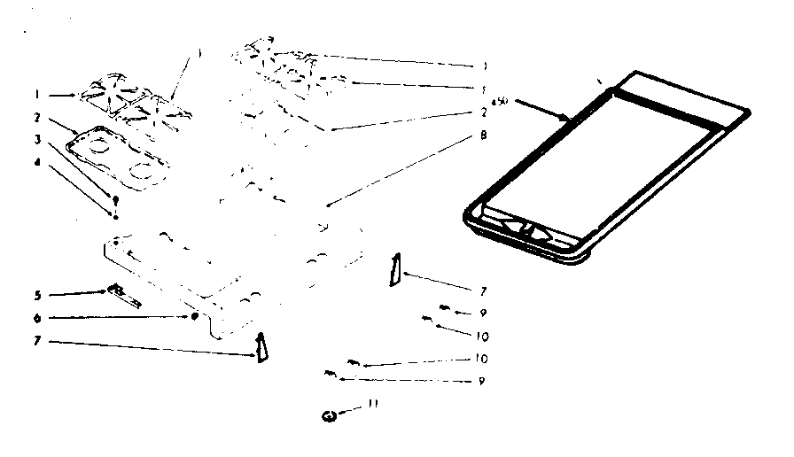 Kenmore 1037836801 main top section diagram