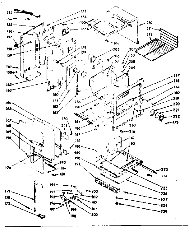 Kenmore 1037836801 body section diagram