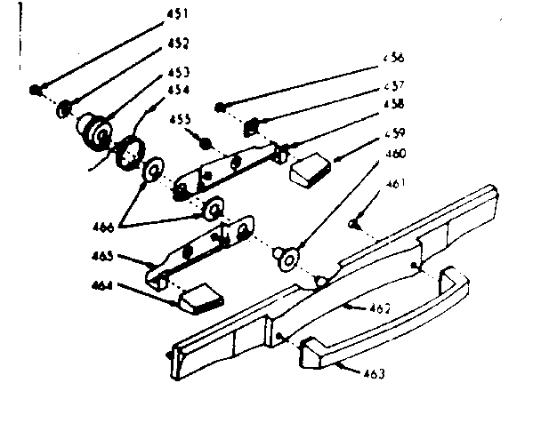 Kenmore 1037836801 door handle components parts diagram