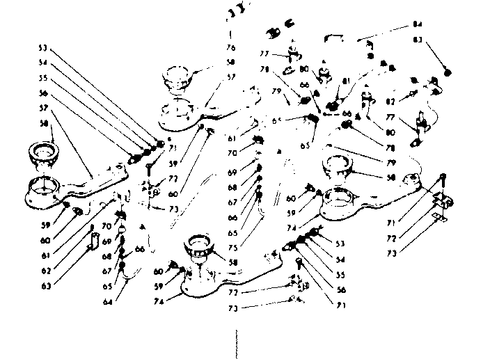 Kenmore 1037846900 top burner section diagram
