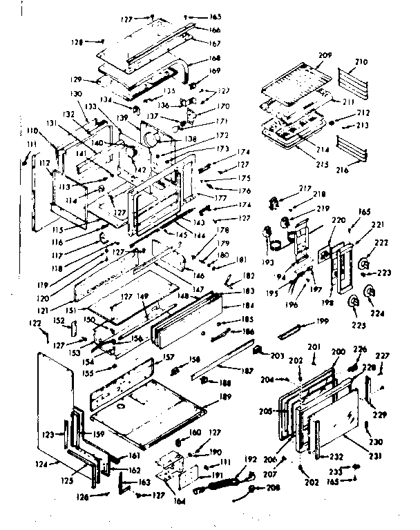Kenmore 1037846900 upper body section diagram