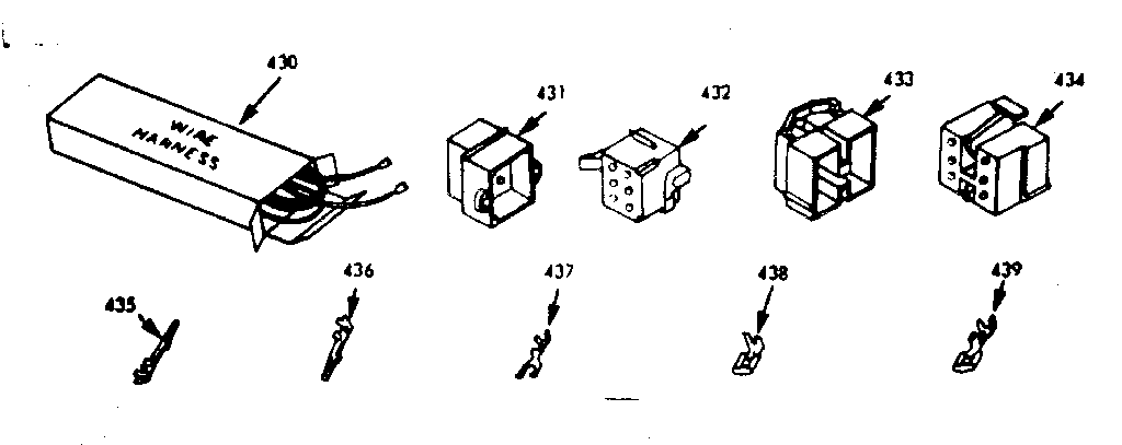 Kenmore 1037846900 wire harnesses & components diagram