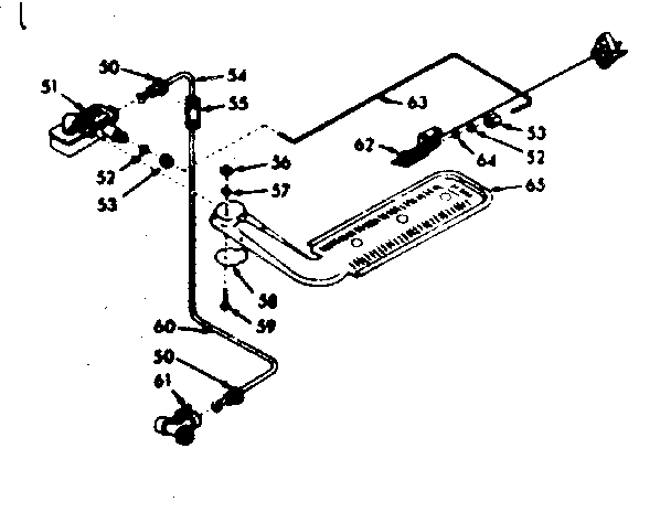 Kenmore 1037857060 upper oven burner section diagram