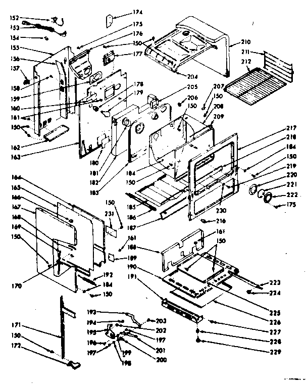 Kenmore 1037857060 lower body section diagram
