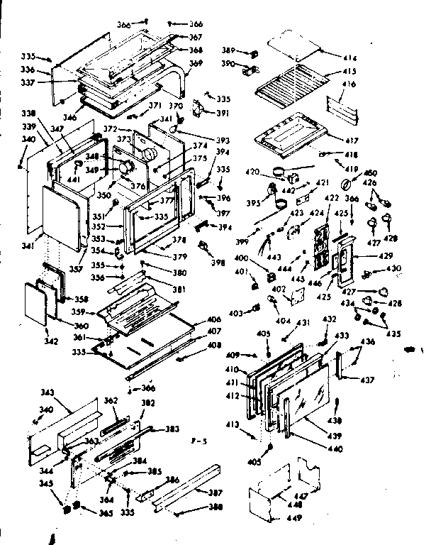 Kenmore 1037857060 upper body section diagram