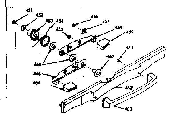 Kenmore 1037857060 door handle diagram