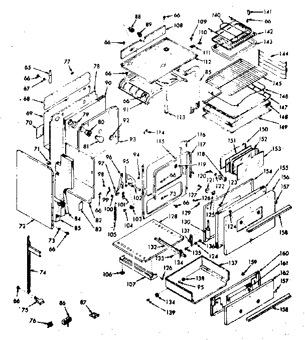 Kenmore 1039147040 body section diagram