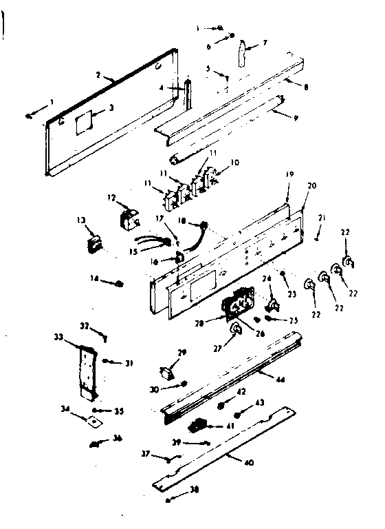 Kenmore 1039347000 backguard section diagram