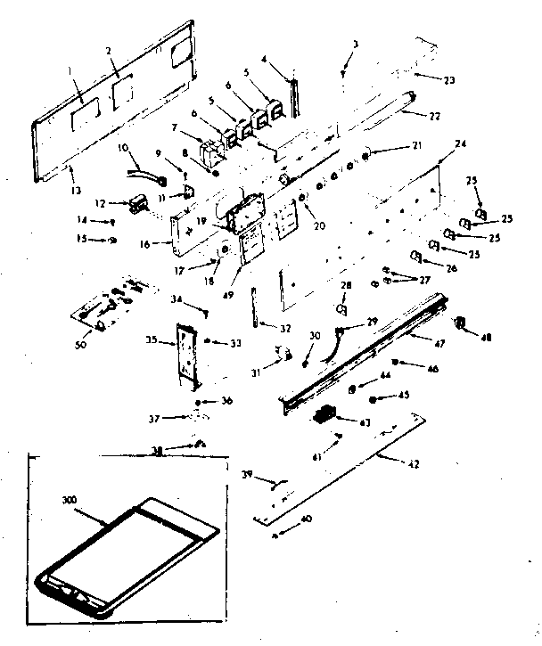Kenmore 1039357000 backguard section diagram