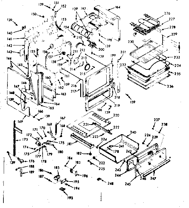 Kenmore 1039357000 body section diagram
