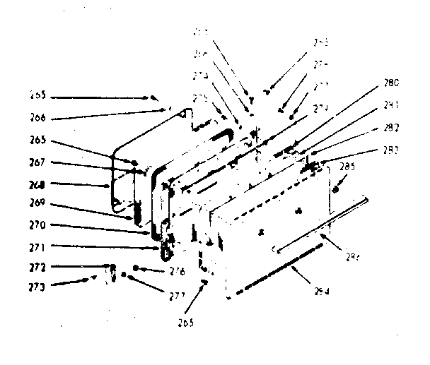 Kenmore 1039357000 oven door section diagram