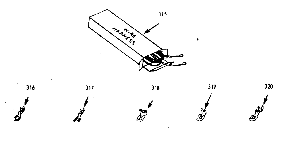 Kenmore 1039357000 wire harnesses & components diagram