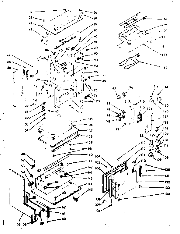Kenmore 1039667020 body section diagram