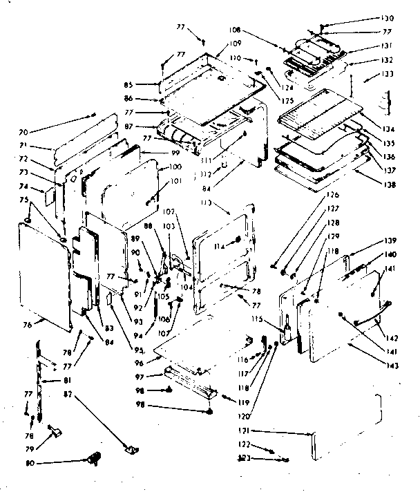 Kenmore 1039707000 body section diagram