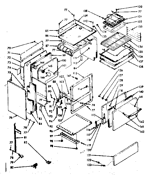 Kenmore 1039717000 body section diagram