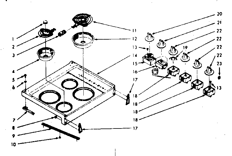 Kenmore 1039727000 main top section diagram