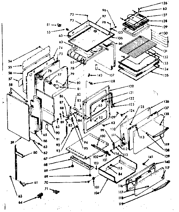 Kenmore 1039727000 lower body section diagram