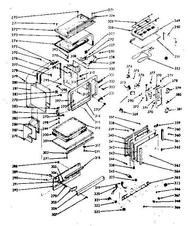Kenmore 1039727000 upper body section diagram