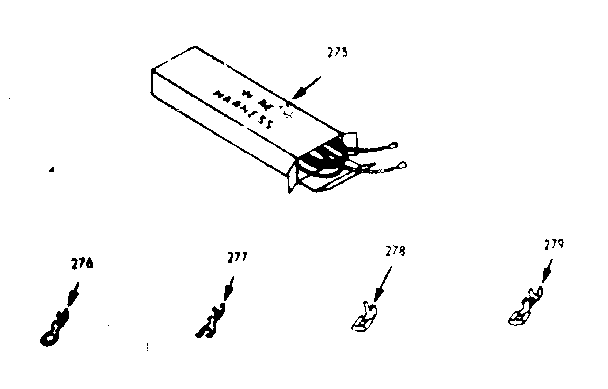 Kenmore 1039747020 wire harnesses & components diagram