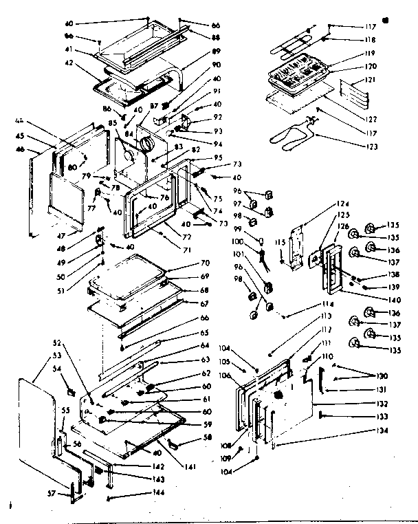 Kenmore 1039846940 upper body section diagram