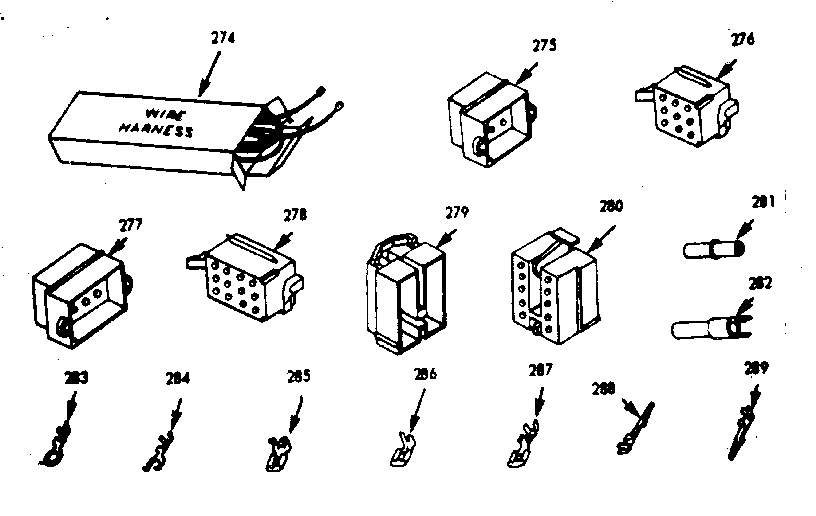 Kenmore 1039846940 wire harnesses & componets diagram