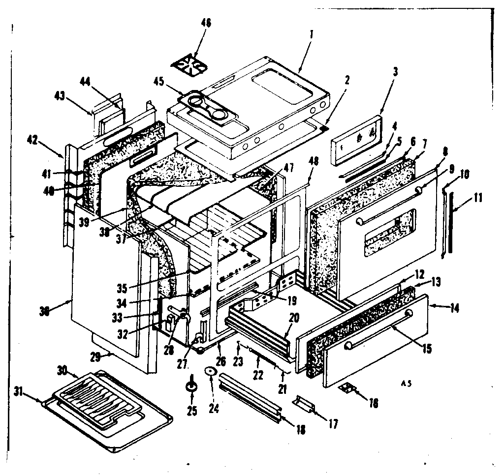 Kenmore 1196016860 body section diagram