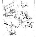 Kenmore 1196026800 backguard and top burner section diagram