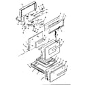 Kenmore 1197087040 backguard and door section diagram