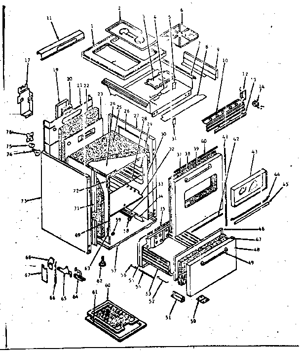 Kenmore 1197206800 body section diagram