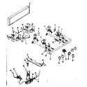 Kenmore 1197407040 backguard and top burner section diagram