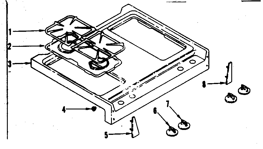 Kenmore 1197666860 main top section diagram
