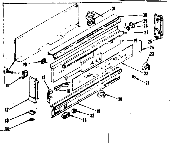 Kenmore 1197666860 backguard section diagram