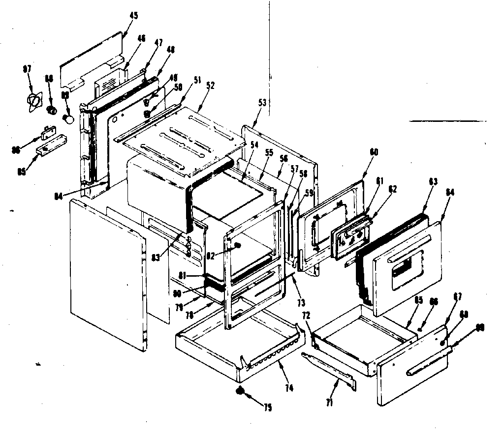 Kenmore 1199087020 body section diagram
