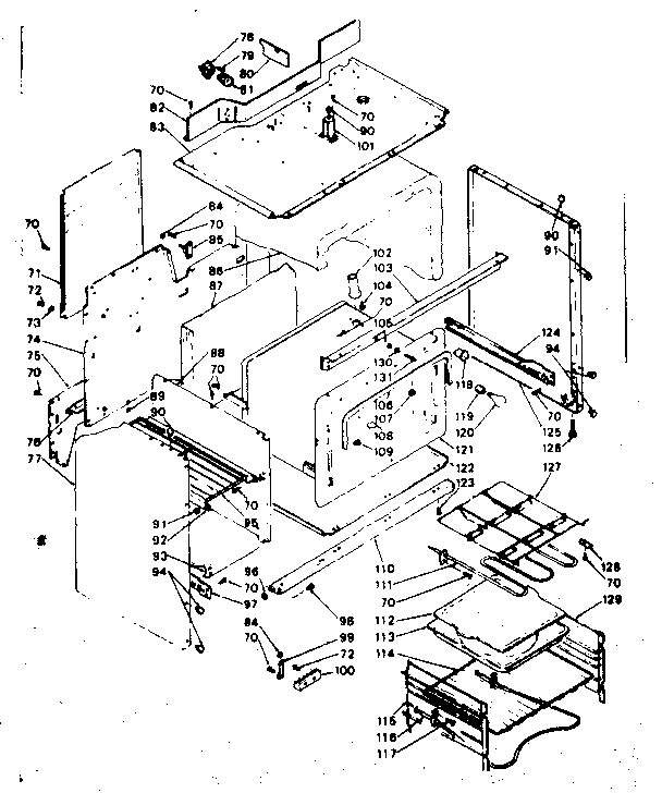 Kenmore 6289427040 body assembly diagram