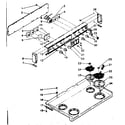 Kenmore 6289427001 backguard and cooktop assembly diagram