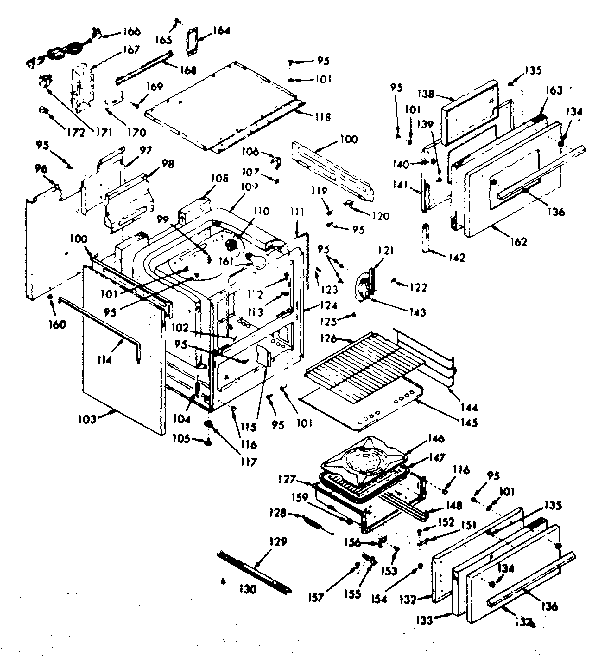 Kenmore 6477127023 body section diagram