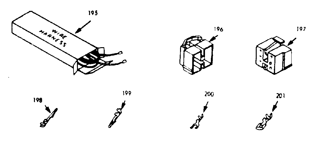 Kenmore 6477127023 wire harnesses and components diagram