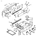 Kenmore 6477157041 backguard and main top section diagram