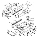 Kenmore 6477157021 backguard and main top section diagram