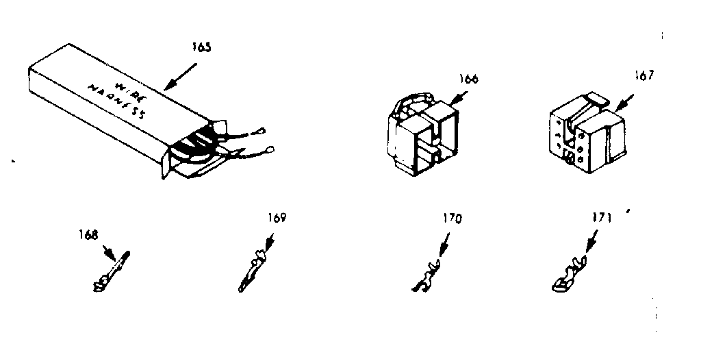 Kenmore 6477157041 wire harnesses and components diagram