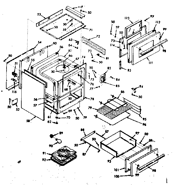 Kenmore 6479127020 body section diagram