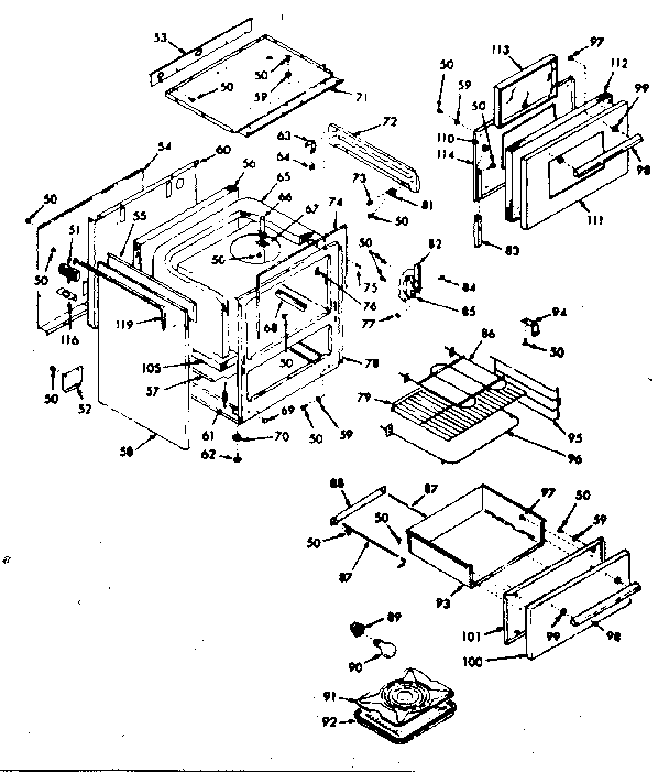 Kenmore 6479127001 body section diagram