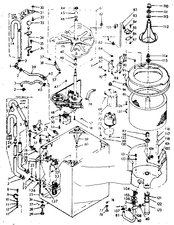 Kenmore 1106905500 machine sub-assembly diagram